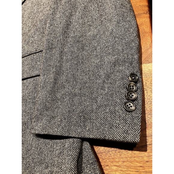 Jos. A. Bank 44L Mens Sports Coat Blazer Gray‎ Charcoal Wool Cashmere Italy - Picture 2 of 16